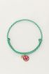 Candy green rope bracelet with smiley | My Jewellery