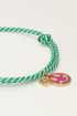 Candy green rope bracelet with smiley | My Jewellery