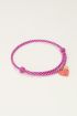 Candy purple rope bracelet with heart | My Jewellery