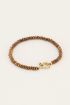 MOOD armband met bruine kralen