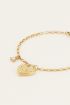 MOOD armband met hart & zilverkleurige steen