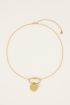 MOOD ketting met bedel & transparante steen