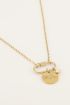 MOOD ketting met bedel & transparante steen