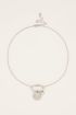 MOOD ketting met bedel & transparante steen
