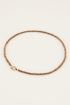 MOOD ketting met bruine kralen