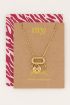 MOOD ketting met hart & roze steen