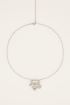 MOOD ketting met hart & roze steen