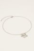 MOOD ketting met hart & transparante steen