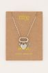 MOOD ketting met hart & transparante steen