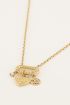 MOOD ketting met hart & transparante steen