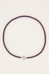 MOOD ketting met paarse kralen