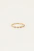 MOOD ring met roze stenen