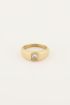 MOOD ring met vierkante transparante steen | My Jewellery
