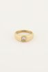 MOOD ring met vierkante transparante steen | My Jewellery