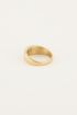 MOOD ring met vierkante transparante steen | My Jewellery