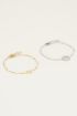 Moeder dochter armband hartje My jewellery