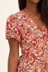 Multikleur midi jurk met overslag & bloemenprint | My Jewellery