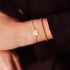 Okergeel armbandje met kraaltjes, armbandjes
