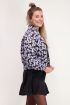 zwarte jas met lila bloemen | My Jewellery