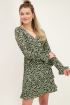 Groene wikkeljurk met cheetah print | My Jewellery