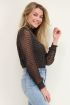 Grijze mesh top met rondjes | My Jewellery