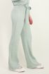 Mint rib broek met ceintuur | My Jewellery
