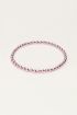 Ocean elastic bracelet with pink beads | My Jewellery