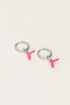 Ocean hoop earrings with pink coral | My Jewellery