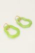 Ocean green hoop earrings organic shape large | My Jewellery
