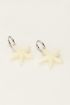 Ocean hoop earrings with small starfish beige | My Jewellery