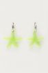 Ocean hoop earrings with small starfish green | My Jewellery
