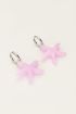 Ocean hoop earrings with small starfish lilac | My Jewellery