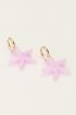 Ocean hoop earrings with small starfish lilac | My Jewellery