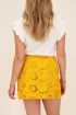 Okergele skort met bloemen crochet | Skort | My Jewellery