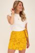 Okergele skort met bloemen crochet | Skort | My Jewellery
