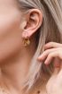 Oorbellen met ruitvormig bedeltje en quote, oorhanger My Jewellery