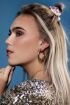 Fuchsia en roze scrunchie set glimmend | Haarelastiek My Jewellery