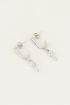 Drop earrings with key & white rhinestones | rhinestone earrings My Jewellery
