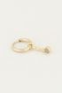 Einteiliger Ohrring mit Labradorit Charm, Ohrring mit Charm