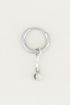 One piece oorring Labradoriet bedel, oorbel met bedel