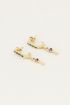 Drop earrings with key & mulit-coloured rhinestones | Rhinestone earrings My Jewellery