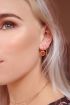 One piece oorring Red Jade bedel, oorbel met bedel