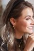 Oorhangers sleutel & witte strass steentjes | strass oorbellen My Jewellery