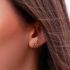 Oorbel studs strass maan My Jewellery