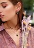 One piece oorring Black Onyx, edelsteen oorbellen