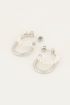 Ovale oorhangers met parels