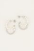 Ovale oorhangers met parels