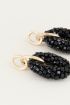 Zwarte oorhangers ringen en kristal | Kristallen oorbellen My Jewellery
