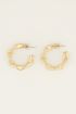 Brede oorringen met patroon | Oorringen bij My Jewellery