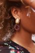Oorhangers holografische strass druppel, statement oorhangers
